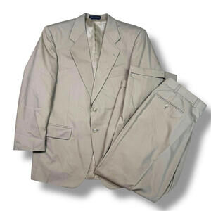 Vintage Haspel Suit Mens 42R Beige Sports Cost Dress Pants 36x28 2 Pieces Retro